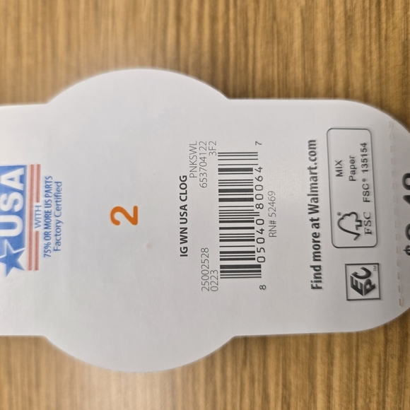 Wonder Nation Pink Clogs Infant Sz2 - Picture 5 of 5